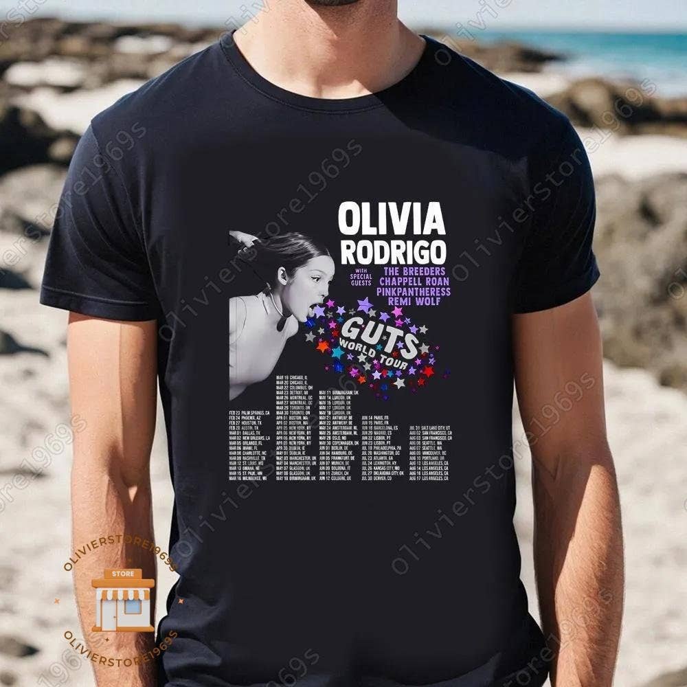 Olivia Rodrigo Guts World Tour Special Guests T-Shirt Unisex T-shirt, Sweatshirt, Hoodie, Long Sleeve Tee - T-Shirt, Sweatshirt, Hoodie