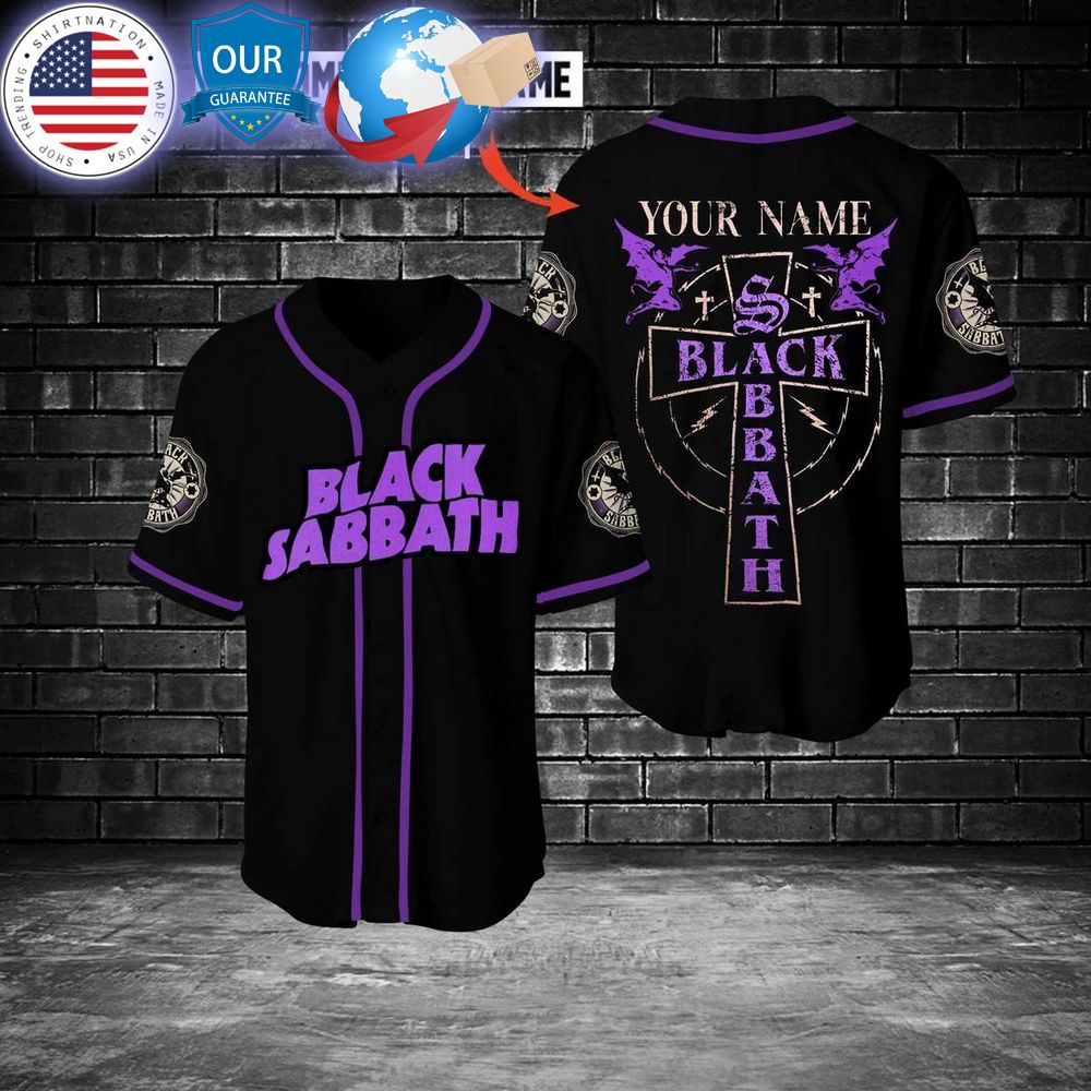 HOT Black Sabbathn Custom Baseball Jersey Unisex T-shirt, Sweatshirt, Hoodie, Long Sleeve Tee - T-Shirt, Sweatshirt, Hoodie