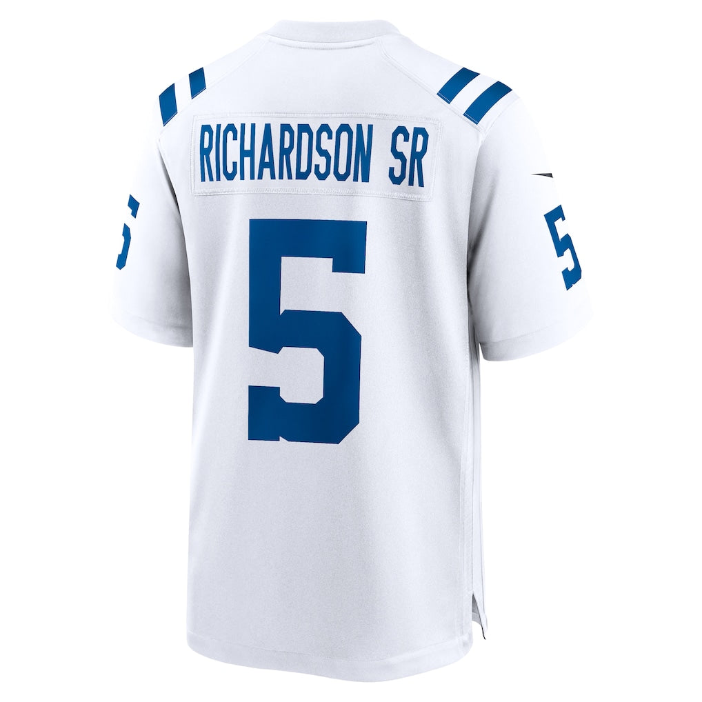 IN.Colts #5 Anthony Richardson Sr. White Game Jersey football jersey product view 1