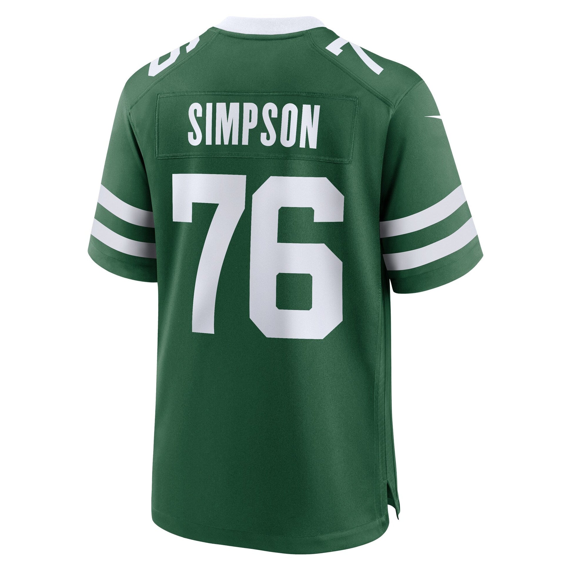 John Simpson New York Jets Game Jersey - Legacy Green football jersey product view 3
