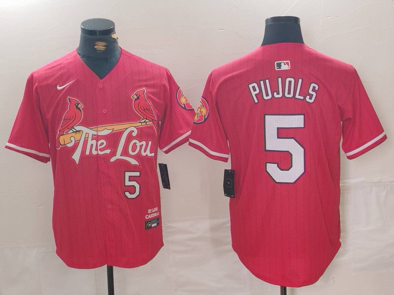 Men's St. Louis Cardinals Albert Pujols #5 Red 2024 City Connect Limited Player Jersey baseball jersey product view 1