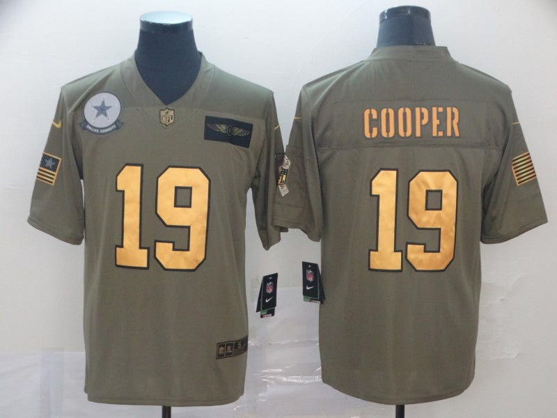 Men's Dallas Cowboys Amari Cooper #19 Brown Game Player Jersey1 football jersey product view 1