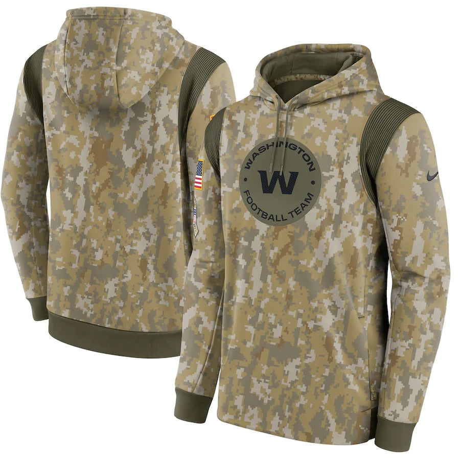 Men's Washington Commanders 2021 Salute to Service Hoodie Camouflage football jersey product view 1