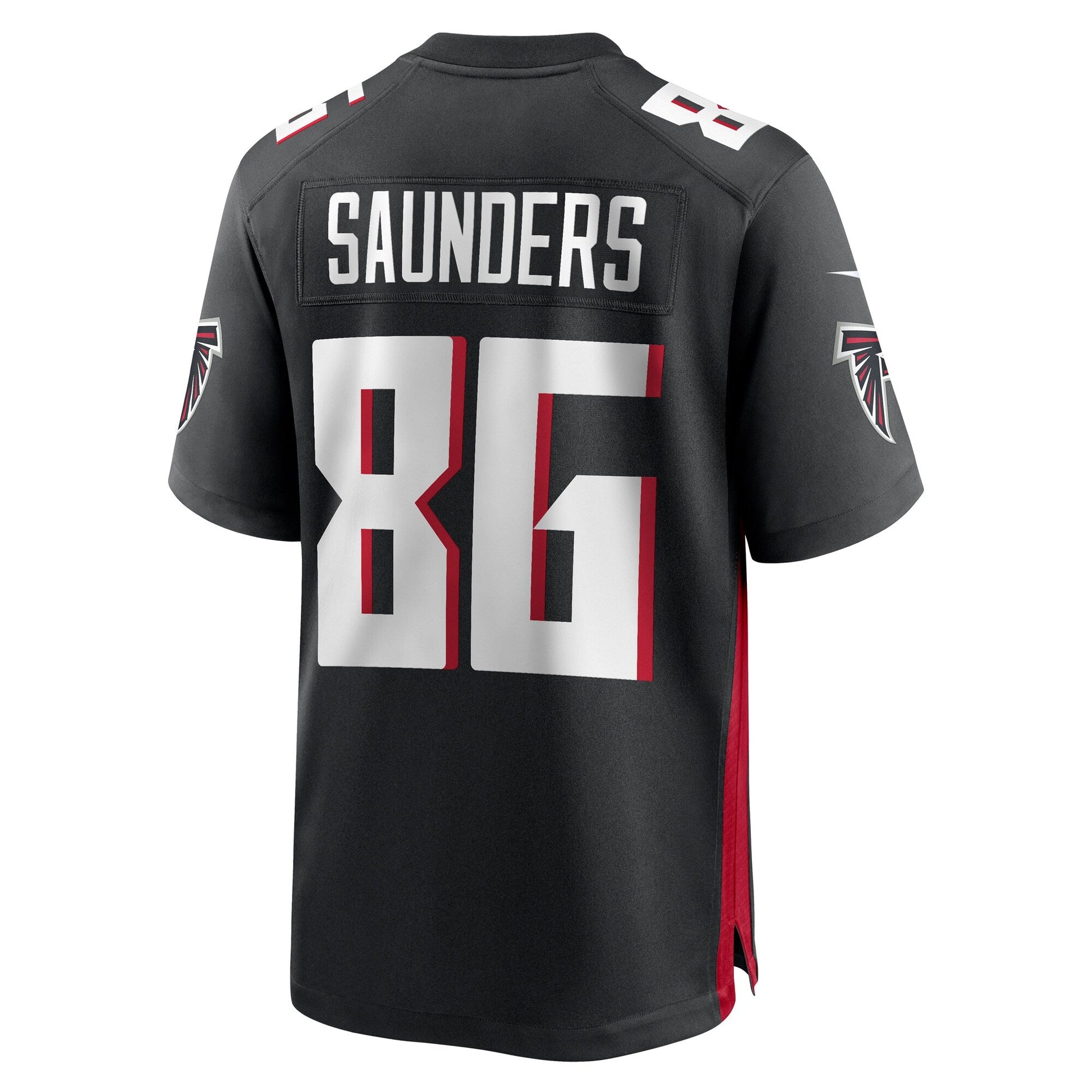 CJ Saunders Atlanta Falcons Team Game Jersey - Black football jersey product view 3