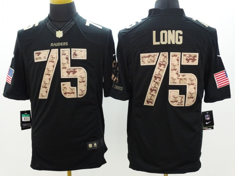 Men's Las Vegas Raiders Howie Long #75 Black Game Jersey1 football jersey product view 1