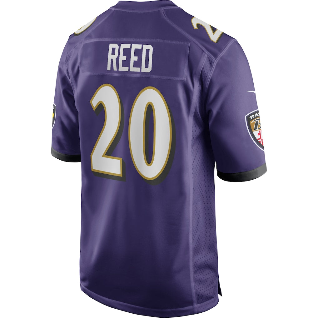 B.Ravens #20 Ed Reed Purple Retired Player Alternate Game Jersey football jersey product view 1