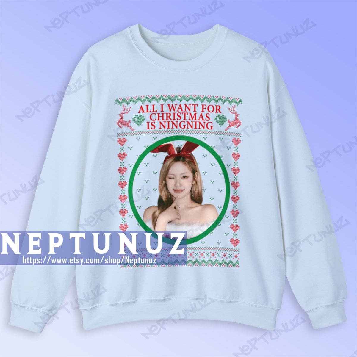 Ningning's Kpop Ugly Christmas Sweatshirt Unisex T-shirt, Sweatshirt, Hoodie, Long Sleeve Tee - T-Shirt, Sweatshirt, Hoodie