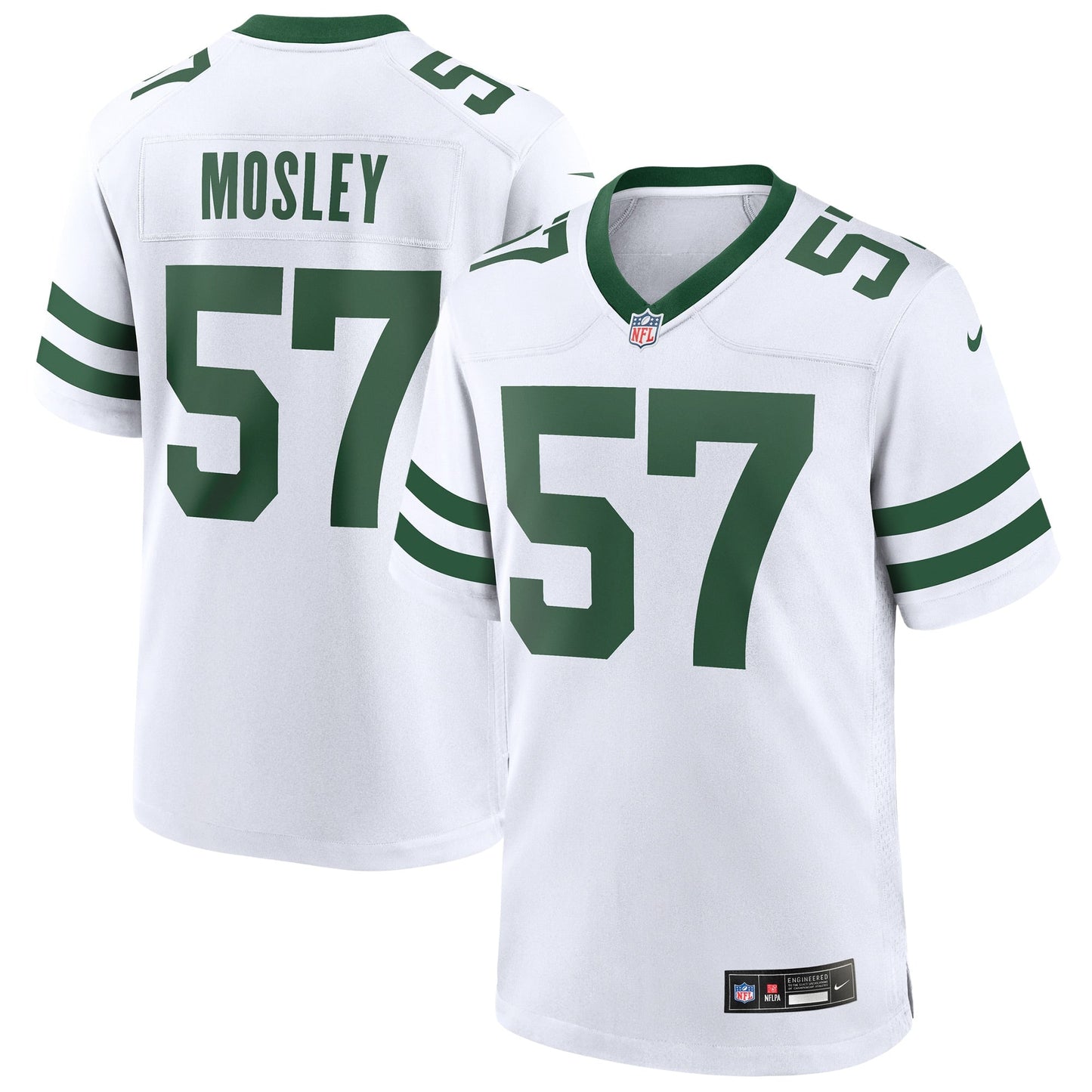 C.J. Mosley New York Jets Game Jersey - Legacy White football jersey product view 1