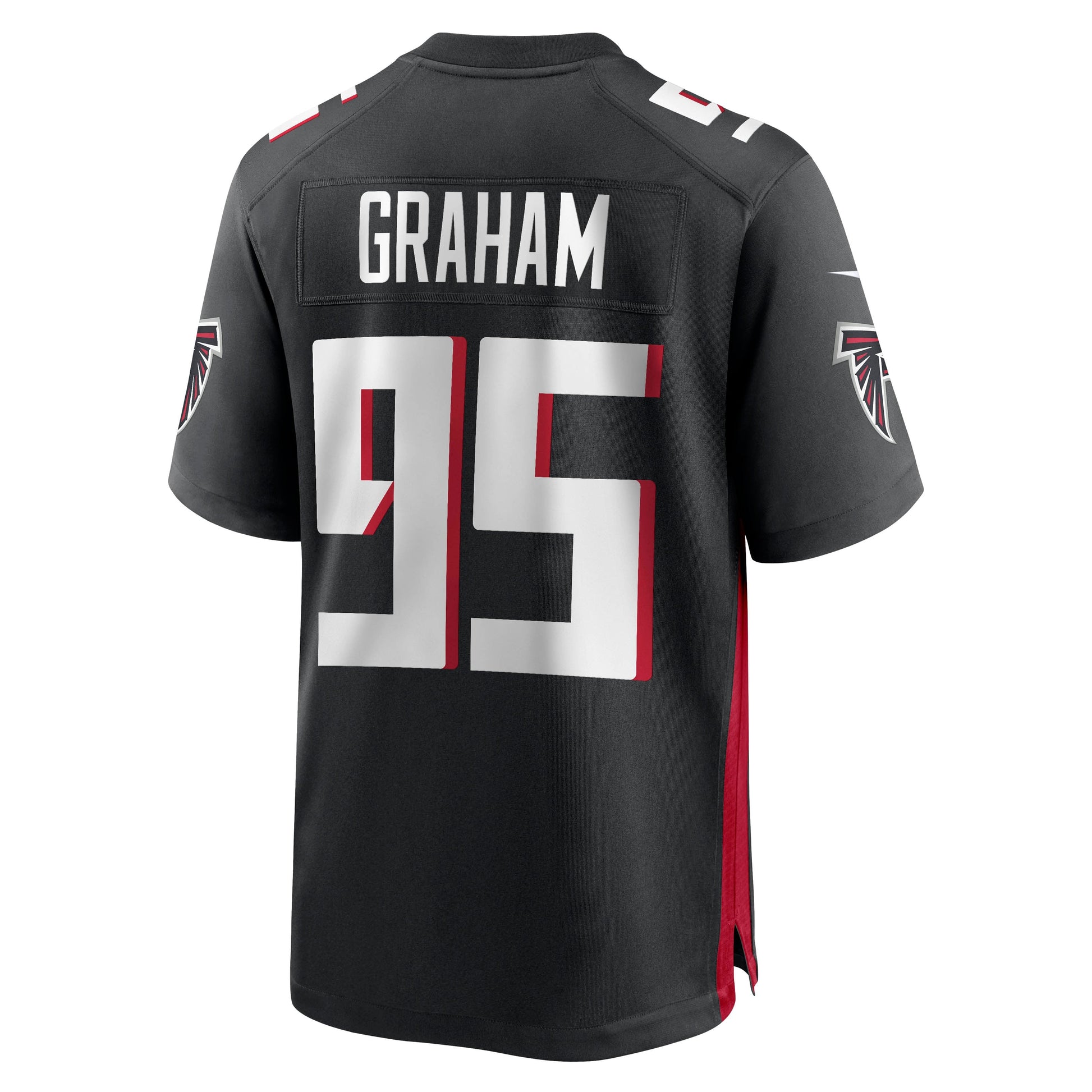 Ta'Quon Graham Atlanta Falcons Game Jersey - Black football jersey product view 3