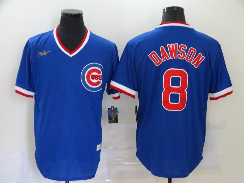 Men's Chicago Cubs Andre Dawson Blue Replica Player Jersey baseball jersey product view 1