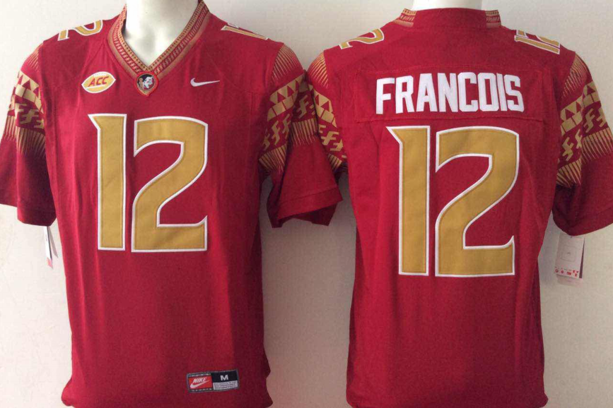 Men's Florida State Seminoles Deondre Francois Red Player Game Jersey sports jersey product view 1