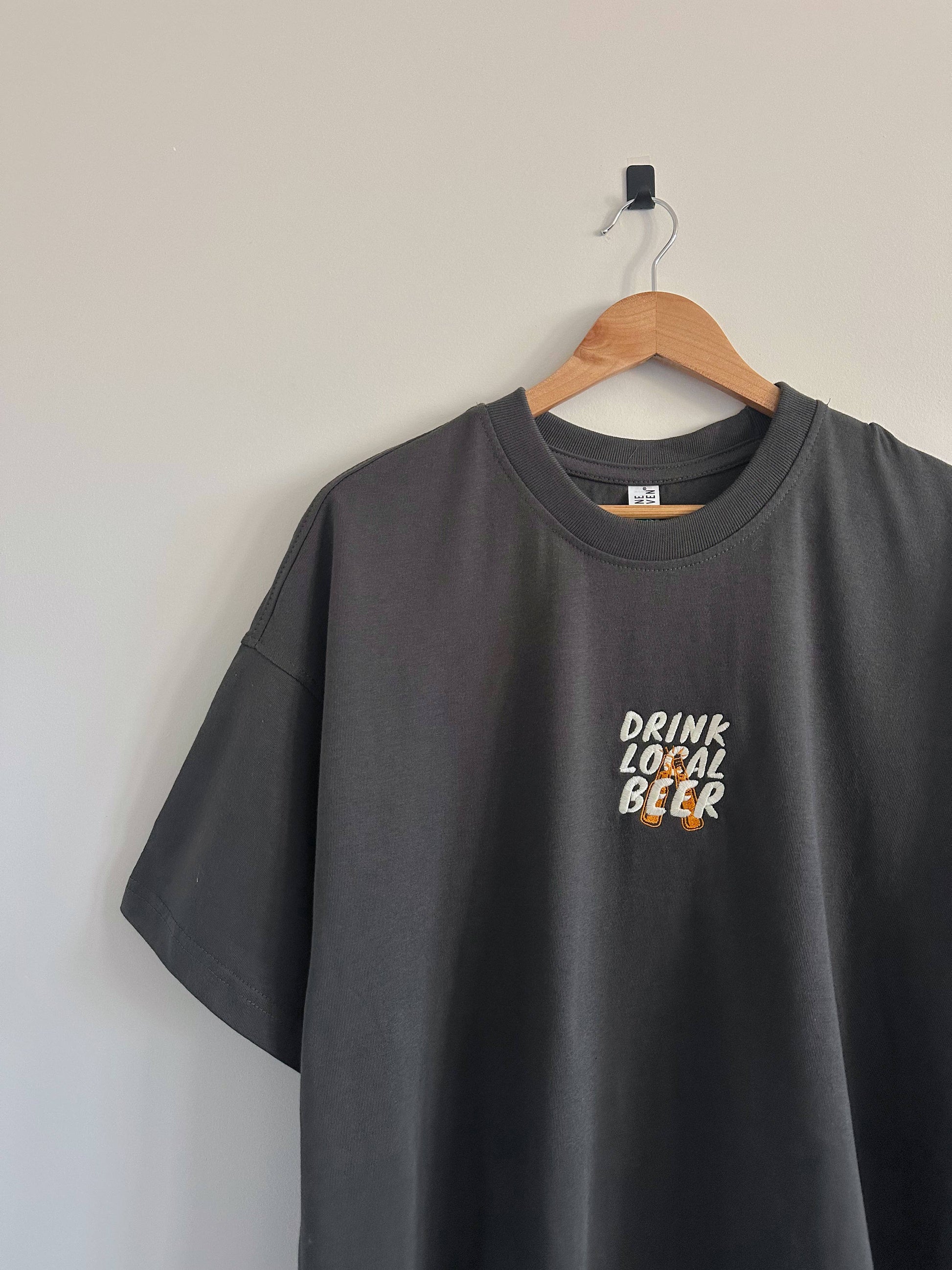 Drink Local Beer T-Shirt - Asphalt Unisex T-shirt, Sweatshirt, Hoodie, Long Sleeve Tee - T-Shirt, Sweatshirt, Hoodie