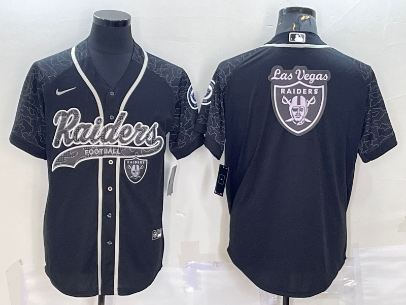 Men's Las Vegas Raiders Black RFLCTV Limited Jersey1 football jersey product view 1