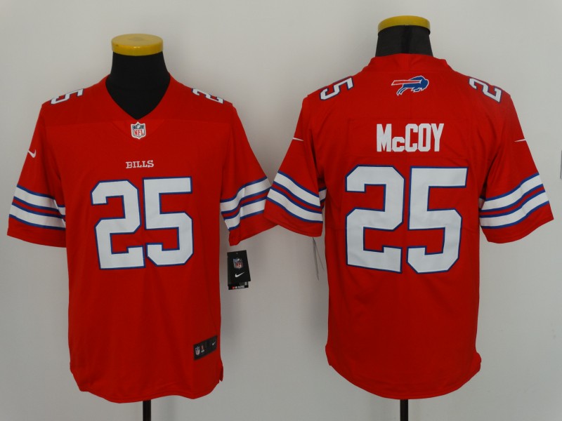 Men's Buffalo Bills LeSean McCoy #25 Red Game Jersey1 football jersey product view 1