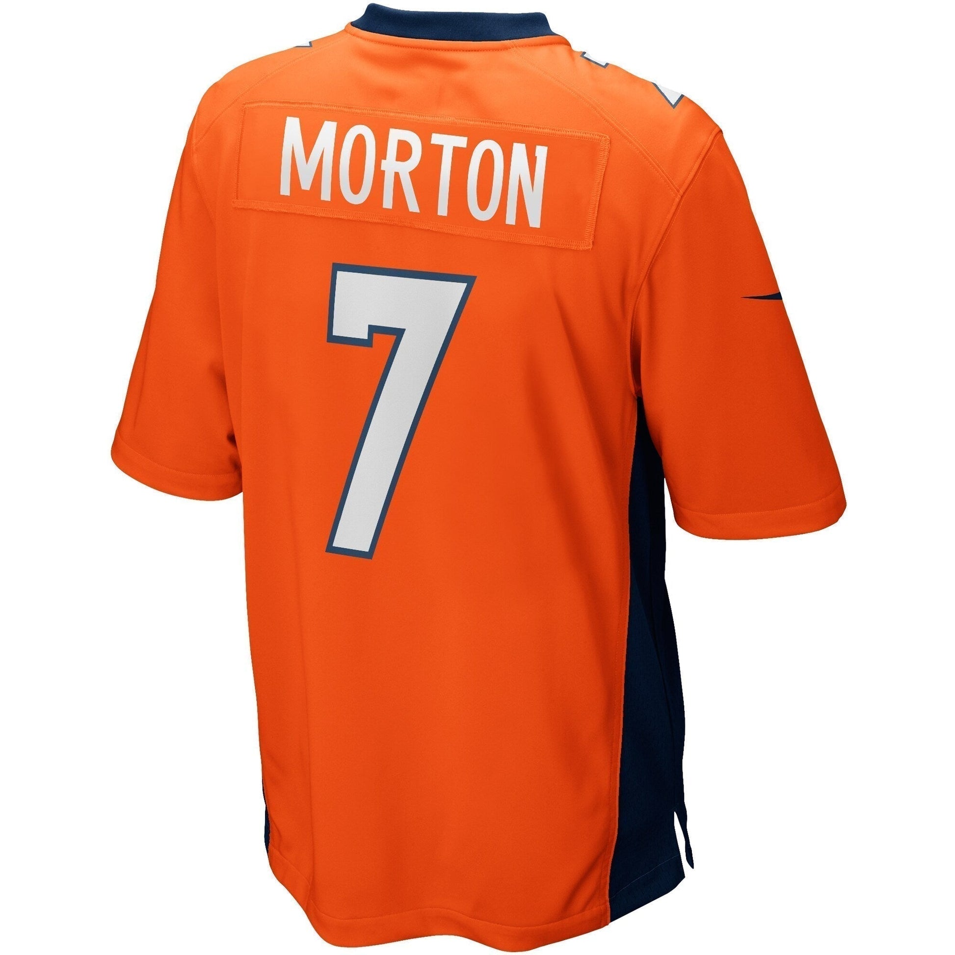 Craig Morton Denver Broncos Game Retired Jersey - Orange football jersey product view 3