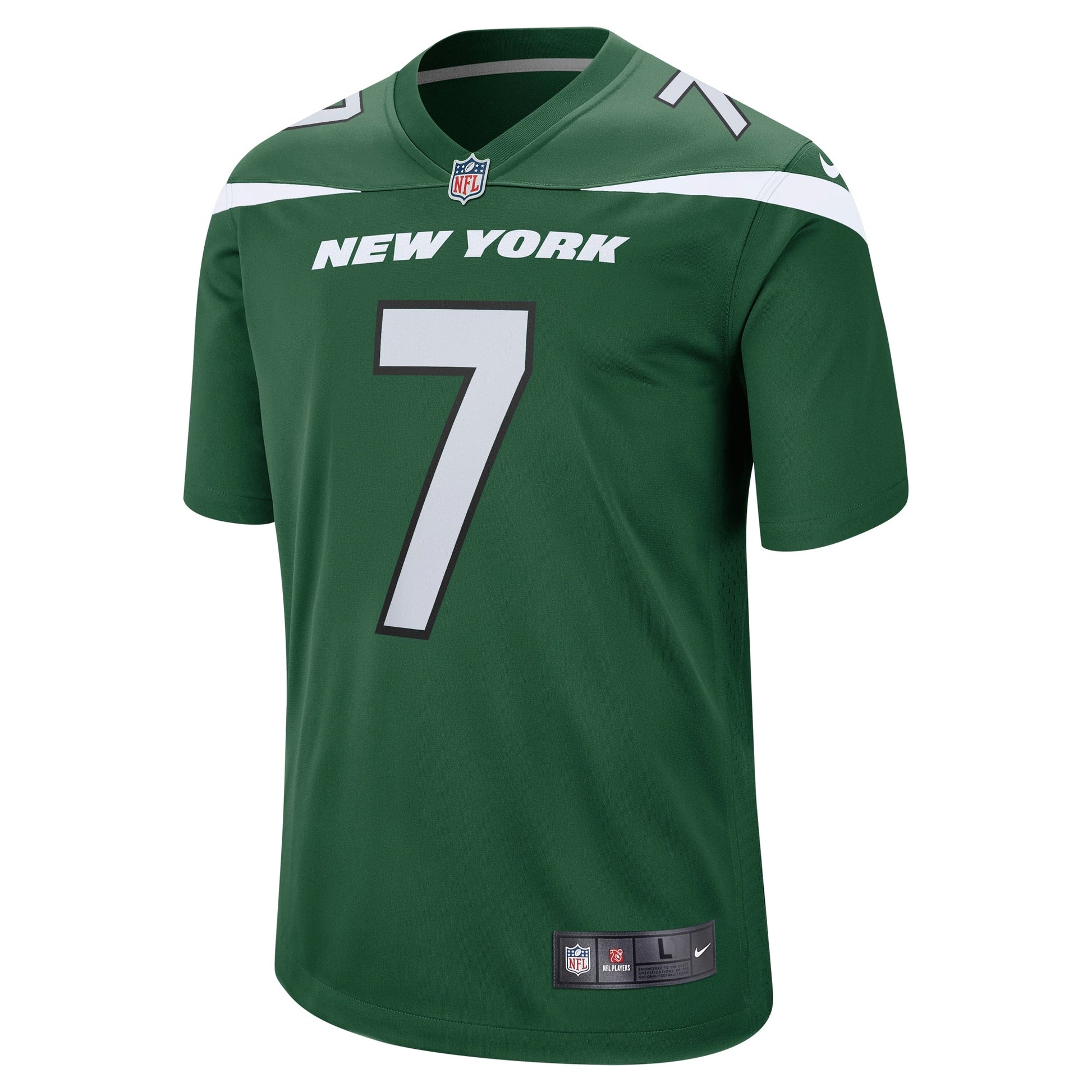 Tim Boyle New York Jets Game Jersey - Gotham Green football jersey product view 2