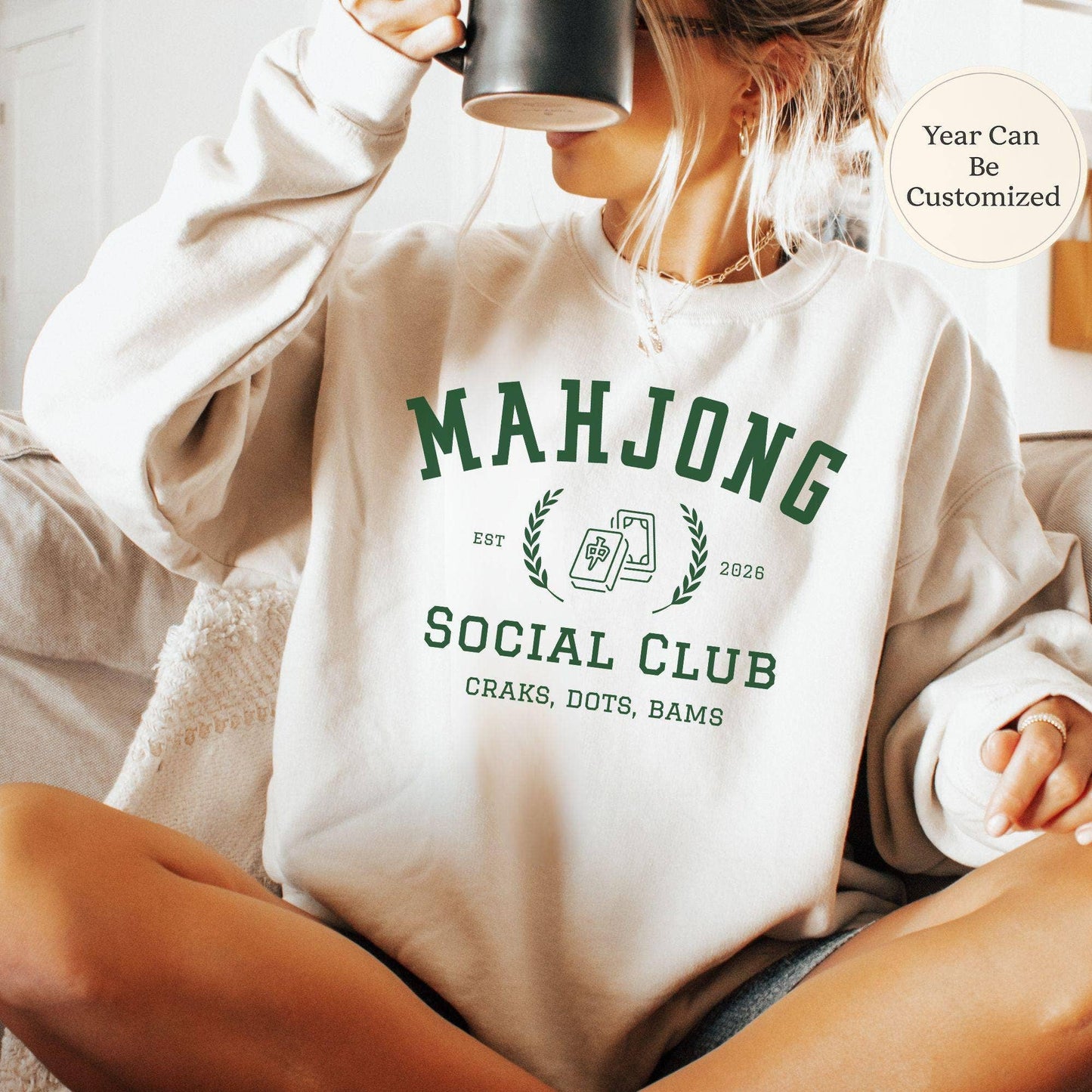 Mahjong Social Club Sweatshirt Unisex T-shirt, Sweatshirt, Hoodie, Long Sleeve Tee - T-Shirt, Sweatshirt, Hoodie