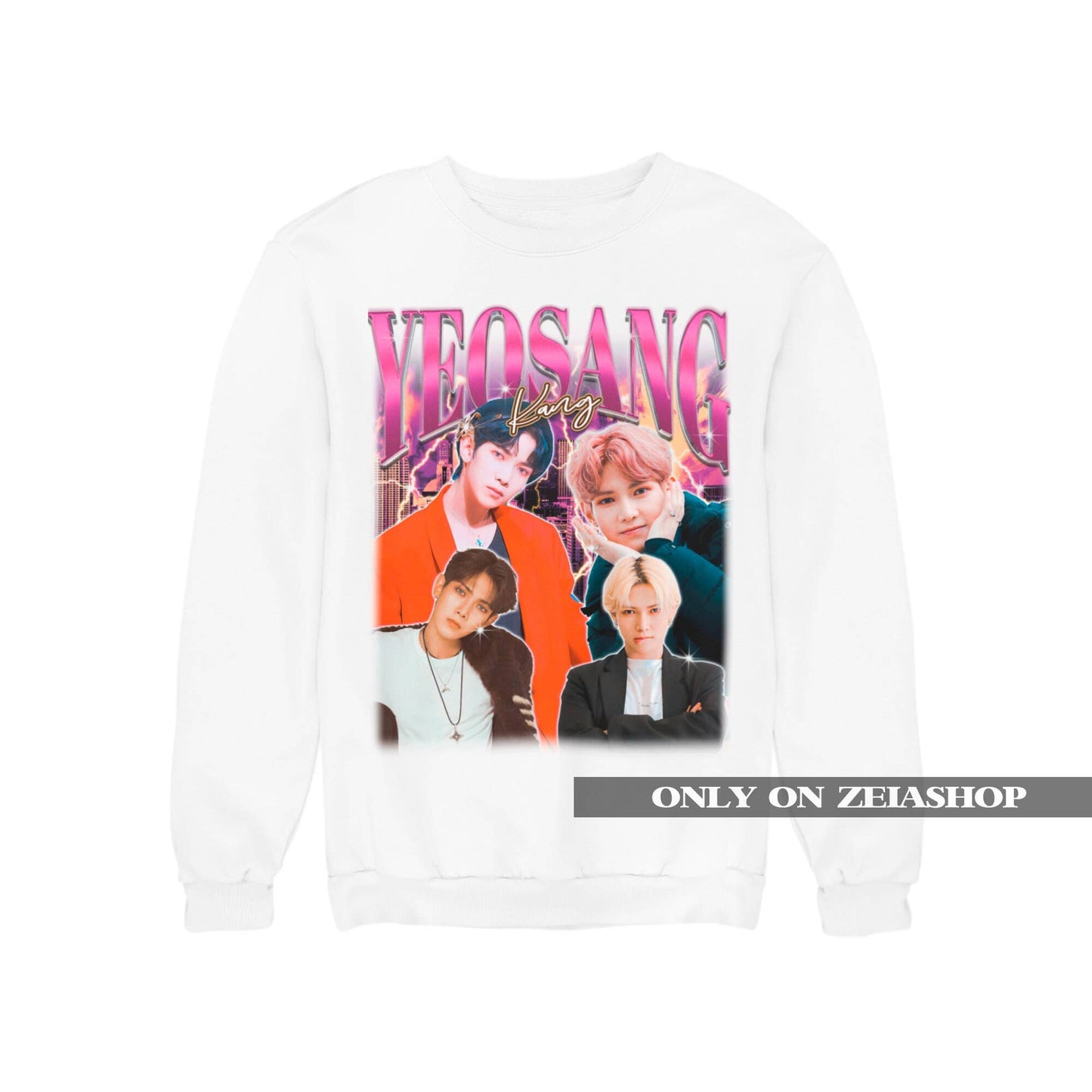 Ateez Yeosang 90s Retro Sweatshirt - Kpop Merch Gift Unisex T-shirt, Sweatshirt, Hoodie, Long Sleeve Tee - T-Shirt, Sweatshirt, Hoodie