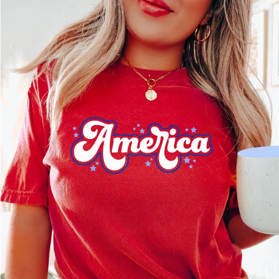 Retro America Premium Red T-Shirt Unisex T-shirt, Sweatshirt, Hoodie, Long Sleeve Tee - T-Shirt, Sweatshirt, Hoodie