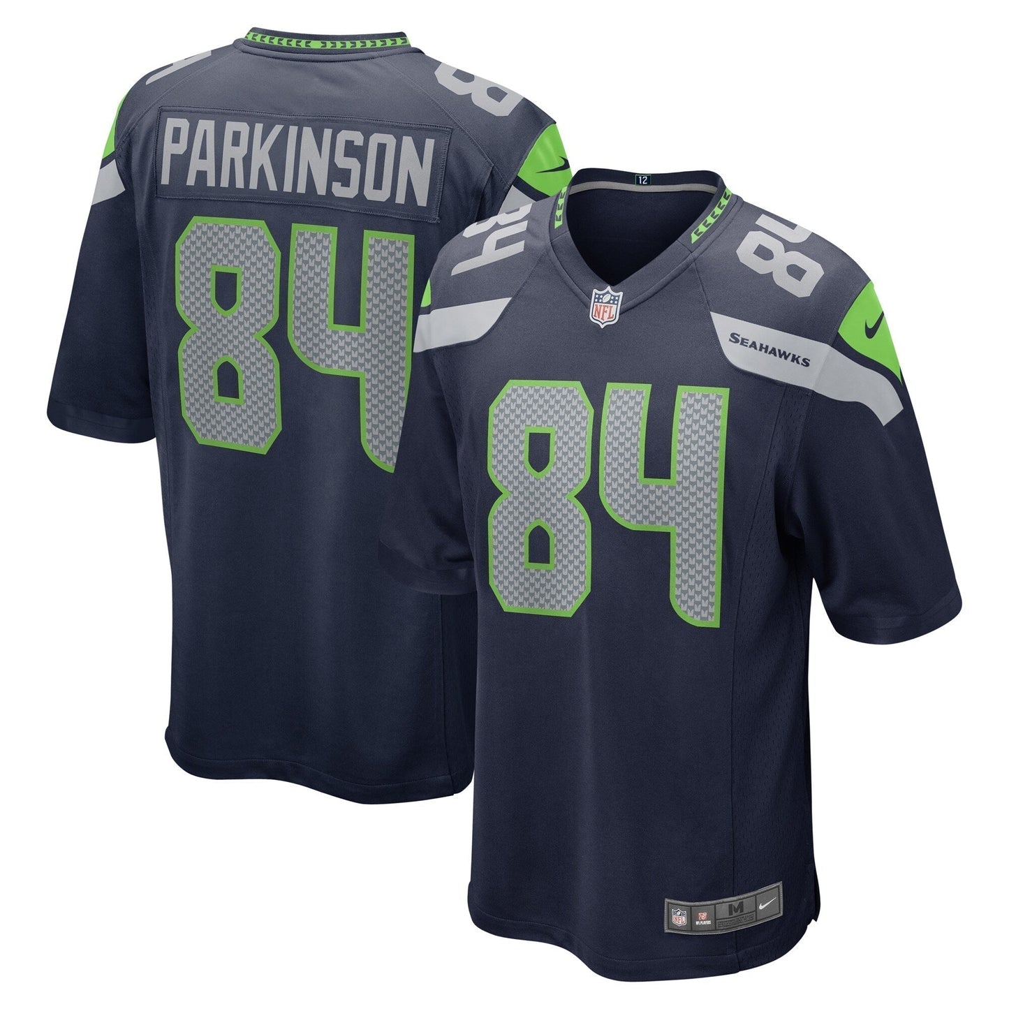 Colby Parkinson Seattle Seahawks Game Jersey - College Navy football jersey product view 1