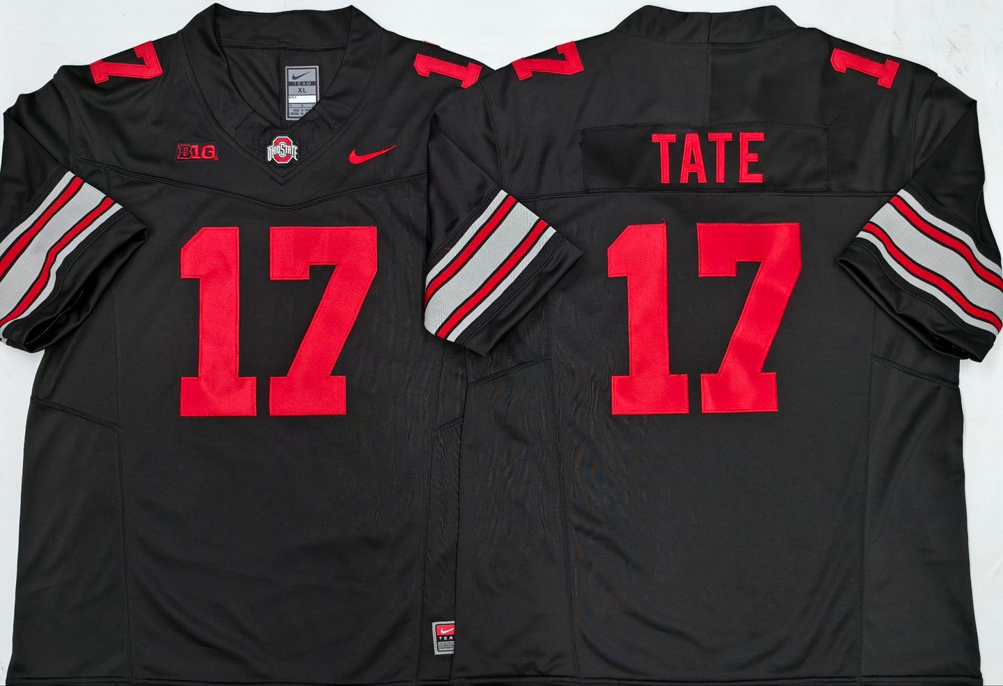 Men's Ohio State Buckeyes Carnell Tate Black Player Jersey sports jersey product view 1