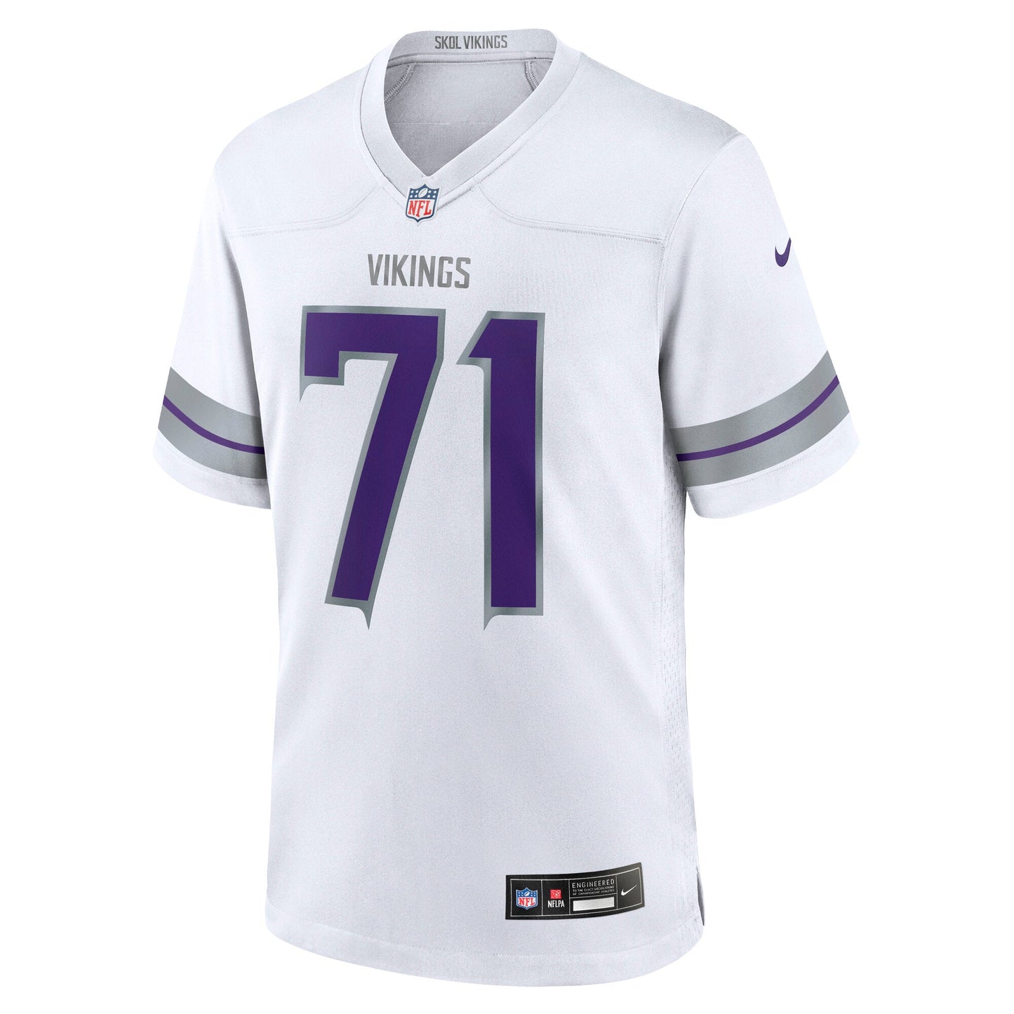Christian Darrisaw Minnesota Vikings Alternate Game Jersey - White football jersey product view 2