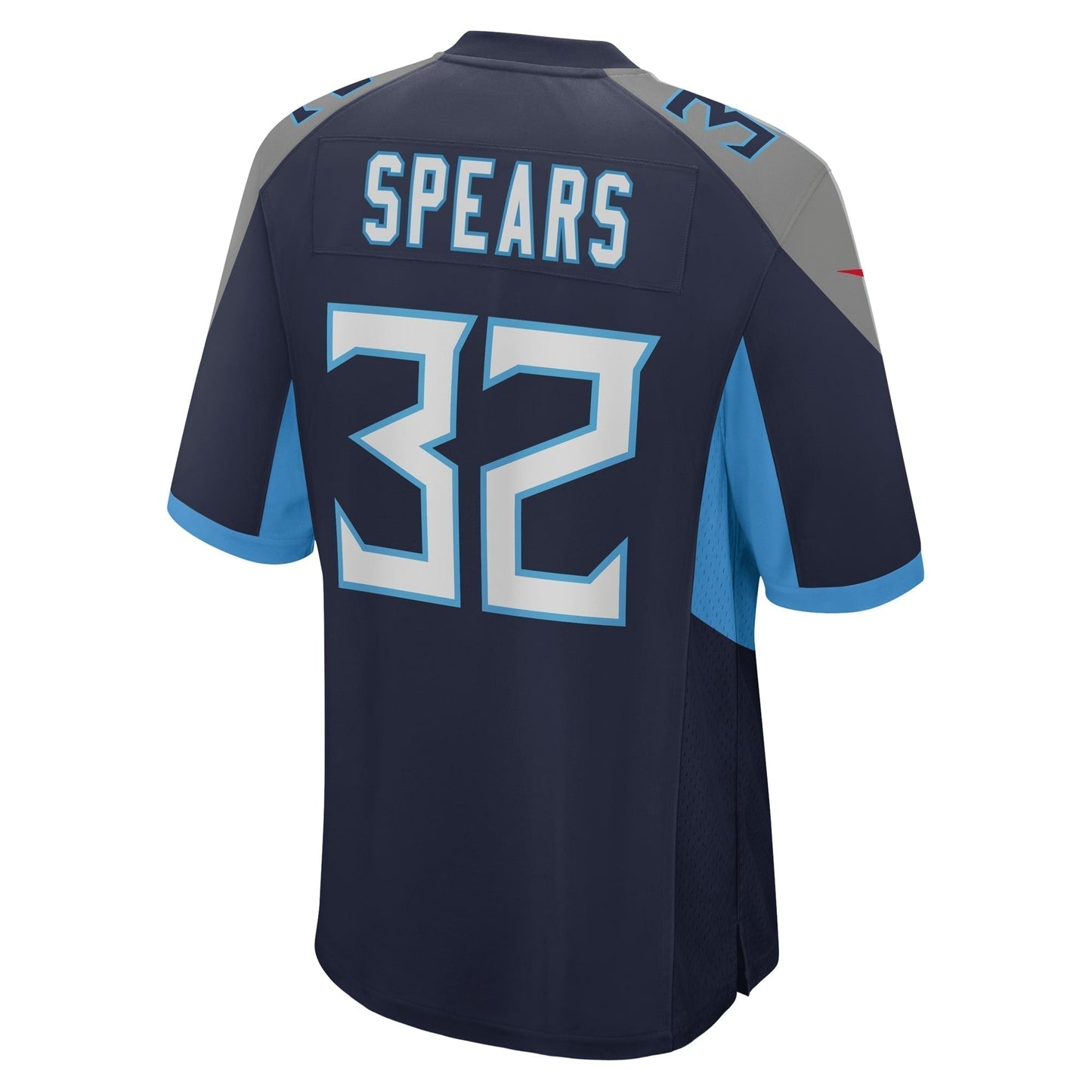 Tyjae Spears Tennessee Titans Team Game Jersey - Navy football jersey product view 3