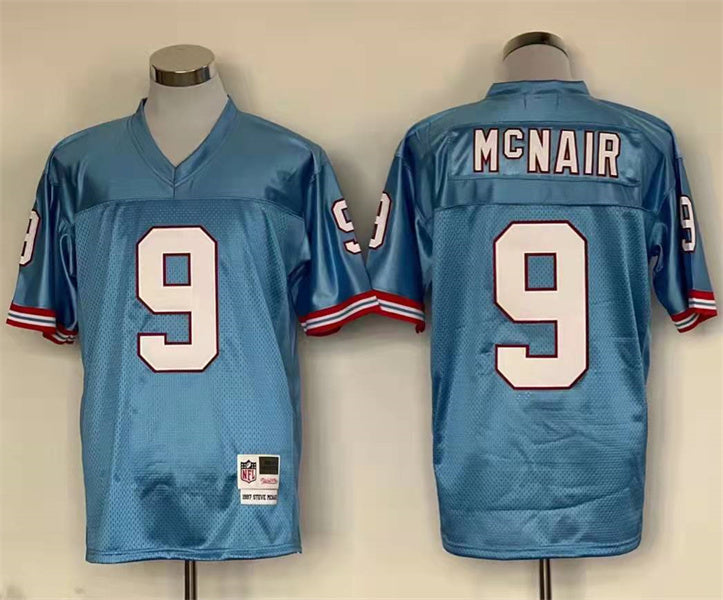 Men's Tennessee Oilers Steve McNair Light Blue Legacy Replica Jersey hockey jersey product view 1