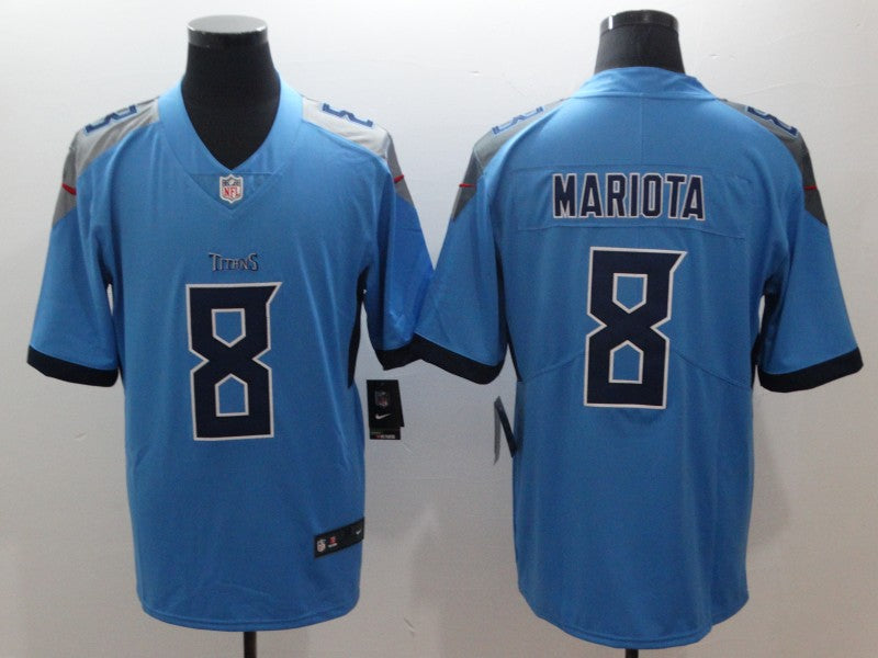 Men's Tennessee Titans Marcus Mariota Light Blue Game Jersey football jersey product view 1