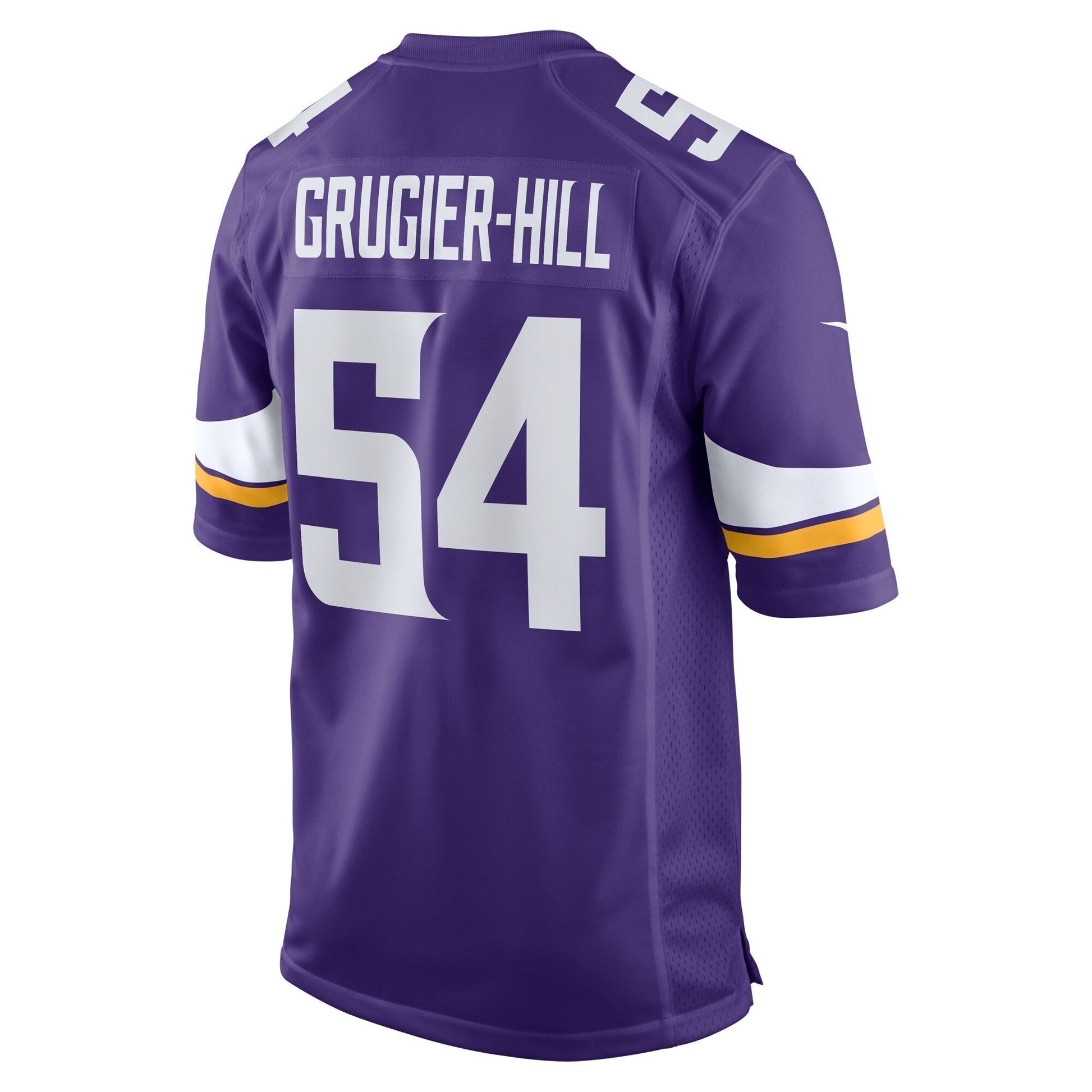 Kamu Grugier-Hill Minnesota Vikings Game Jersey - Purple football jersey product view 3