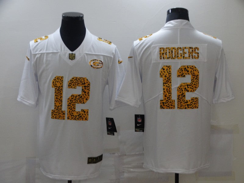 Men's Green Bay Packers #12 Aaron Rodgers White Player Game Jersey1 football jersey product view 1