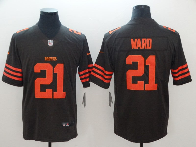 Men's Cleveland Browns Denzel Ward Brown Legend Jersey1 football jersey product view 1