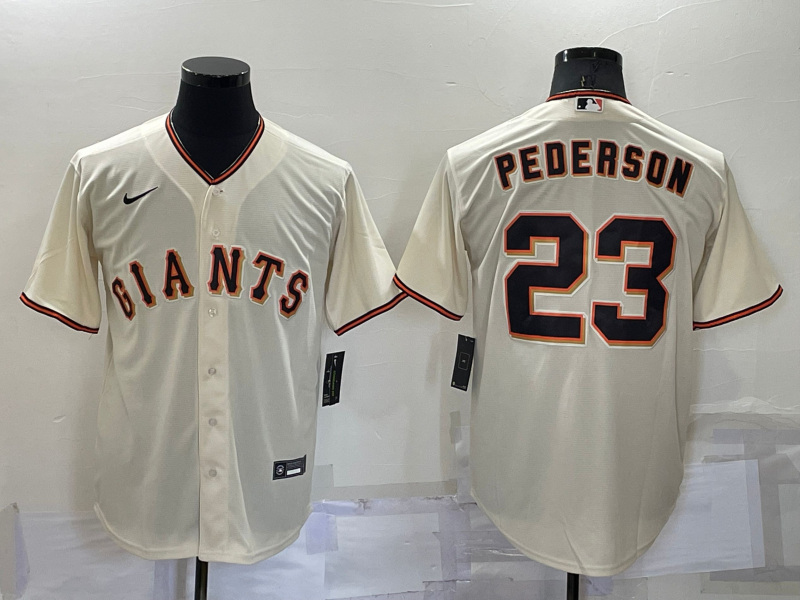 Men's San Francisco Giants Joc Pederson #23 Beige Replica Baseball Jersey1 baseball jersey product view 1