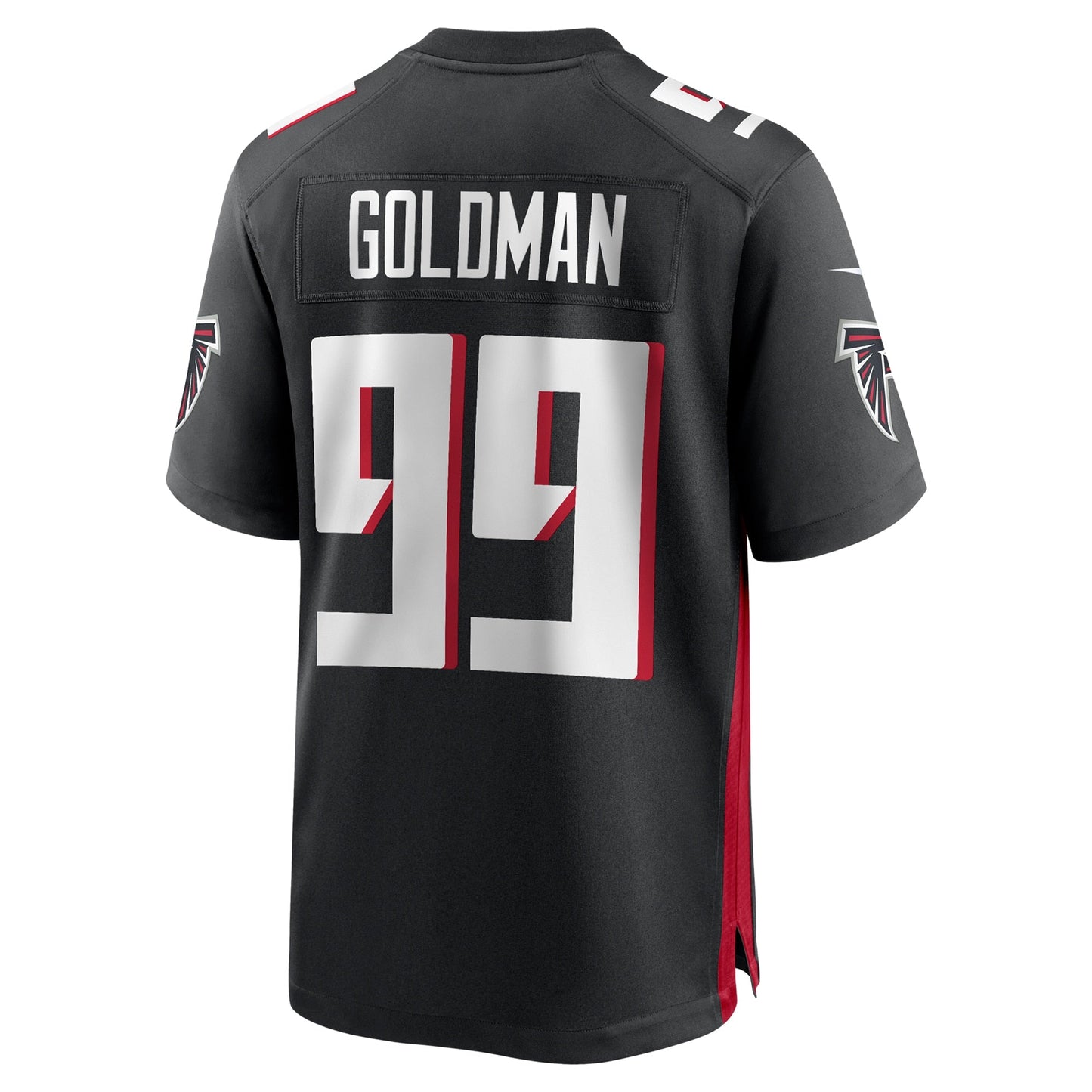 Eddie Goldman Atlanta Falcons Team Game Jersey - Black football jersey product view 3