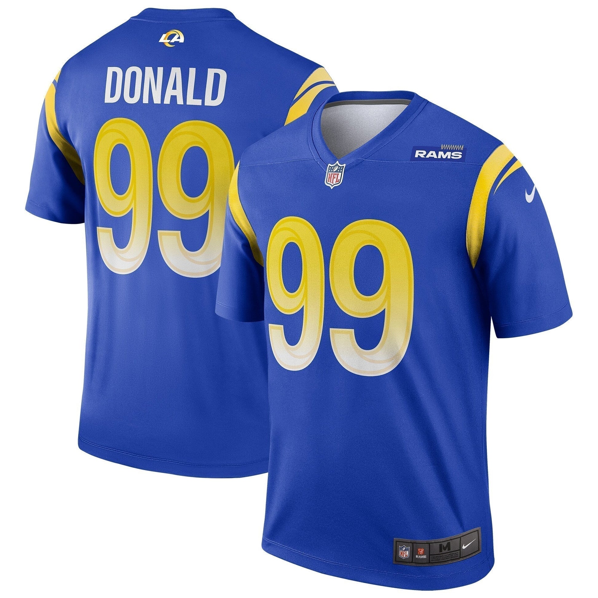 Aaron Donald Los Angeles Rams Legend Jersey - Royal football jersey product view 1