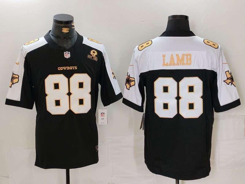 Men's Dallas Cowboys CeeDee Lamb Black Alternate Game Team Jersey football jersey product view 1