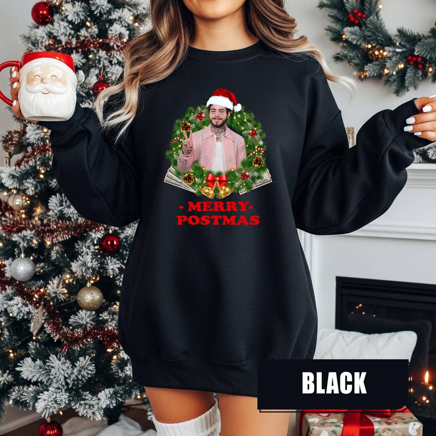 Merry Postmas Xmas Sweater Unisex T-shirt, Sweatshirt, Hoodie, Long Sleeve Tee - T-Shirt, Sweatshirt, Hoodie