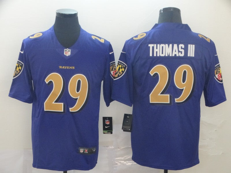Men's Baltimore Ravens Earl Thomas III Purple Game Player Jersey football jersey product view 1