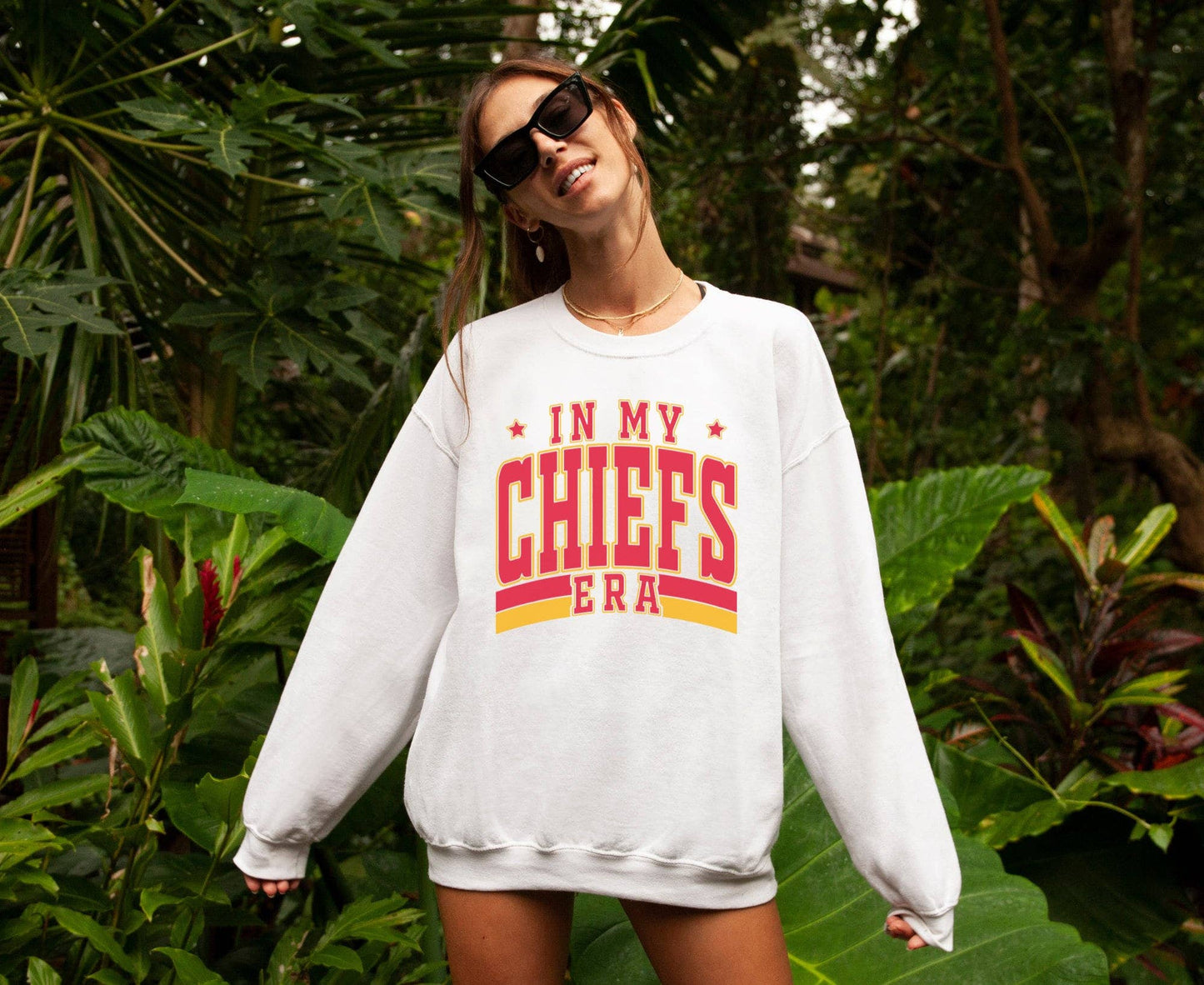 In My Chiefs Era Retro Style Sweatshirt Unisex T-shirt, Sweatshirt, Hoodie, Long Sleeve Tee - T-Shirt, Sweatshirt, Hoodie