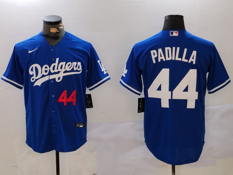 Men's Los Angeles Dodgers Vicente Padilla Royal Replica Player Jersey baseball jersey product view 1