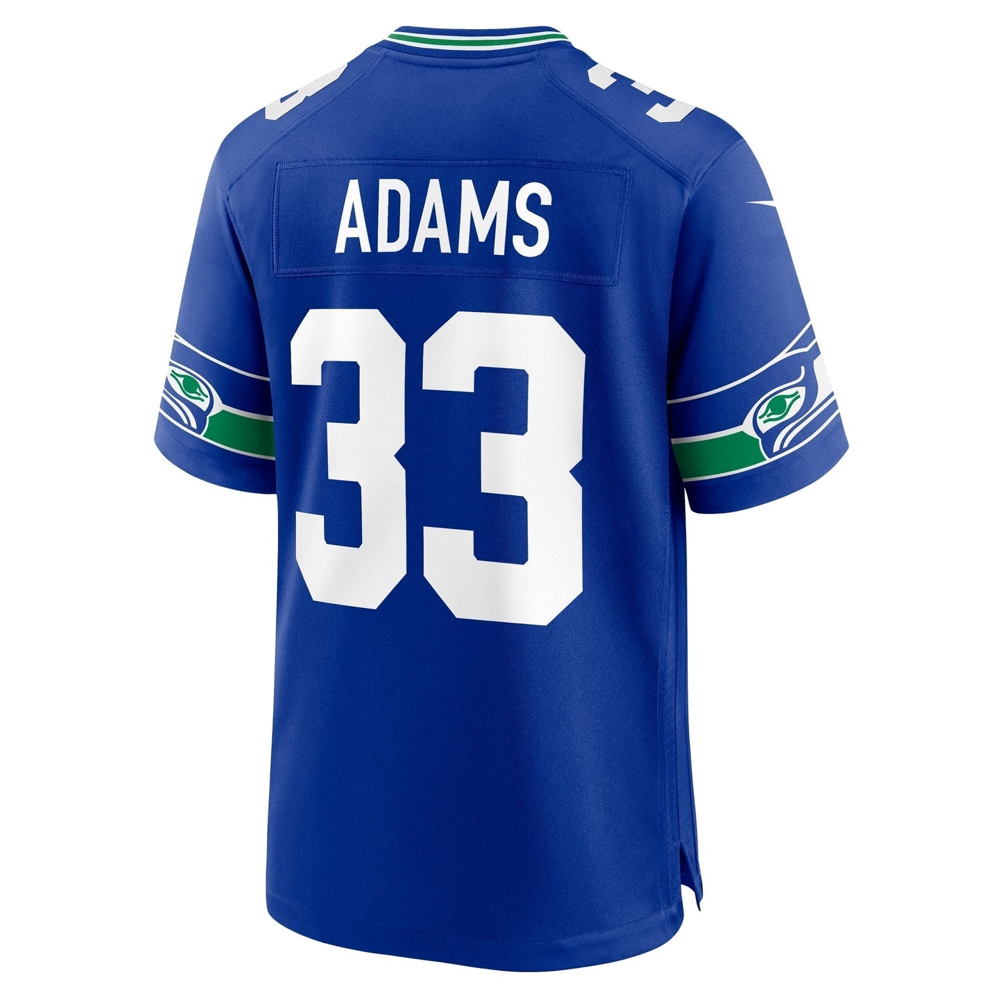 Jamal Adams Seattle Seahawks Throwback Game Jersey - Royal football jersey product view 3