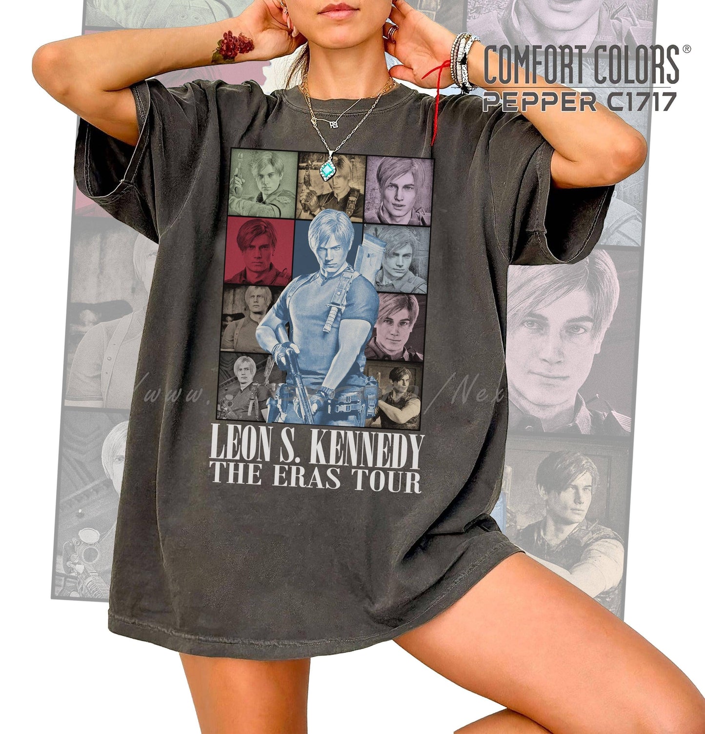 Leon Kennedy Resident Evil Unisex Softstyle T-Shirt Unisex T-shirt, Sweatshirt, Hoodie, Long Sleeve Tee - T-Shirt, Sweatshirt, Hoodie