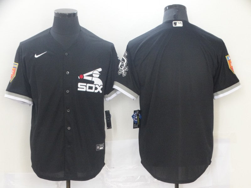 Men's Chicago White Sox Black Replica Blank Jersey baseball jersey product view 1
