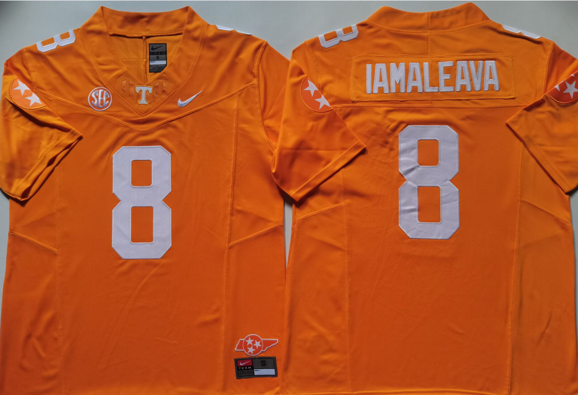 Men's Tennessee Volunteers Nico Iamaleava Orange Game Jersey sports jersey product view 1