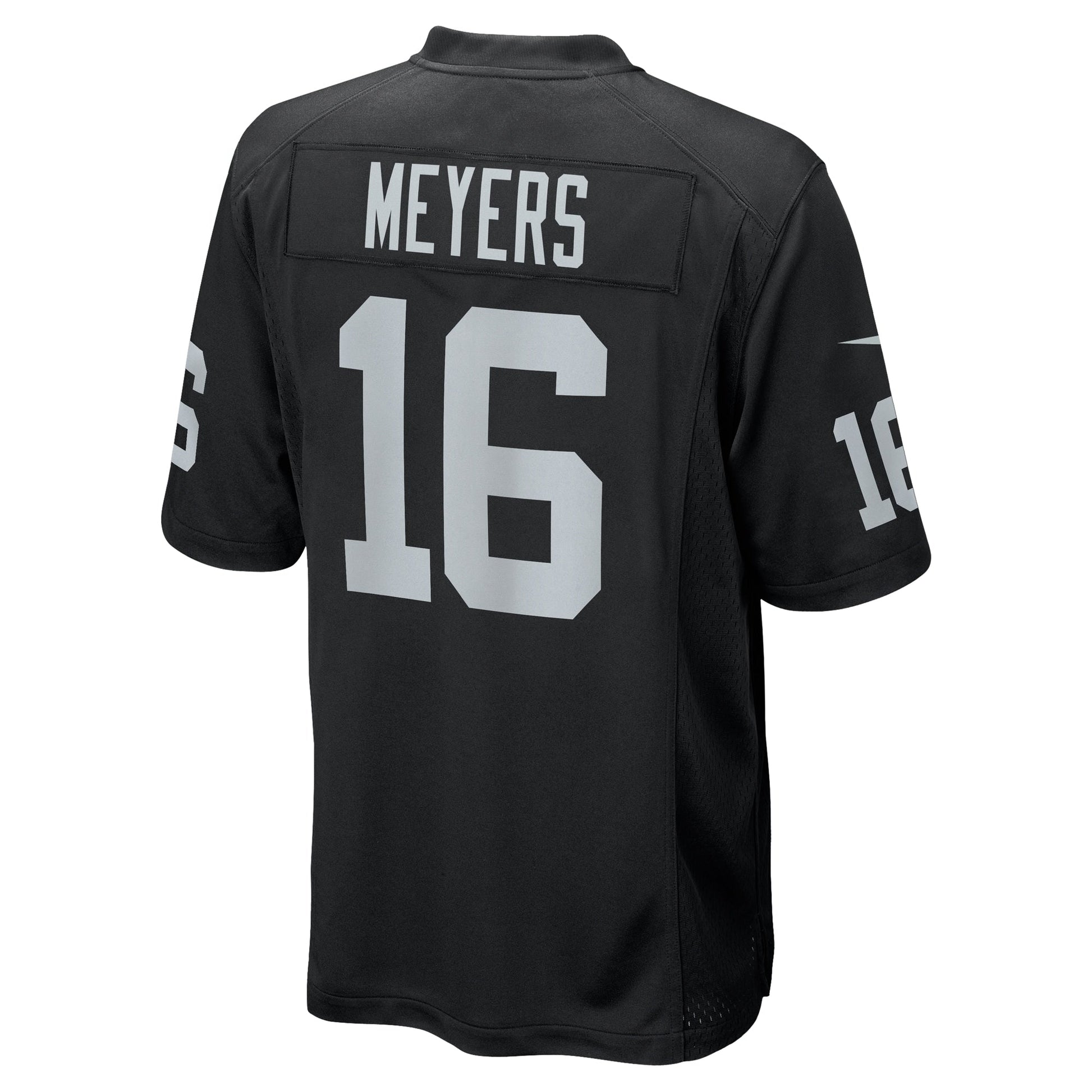 Jakobi Meyers Las Vegas Raiders Game Jersey - Black football jersey product view 3