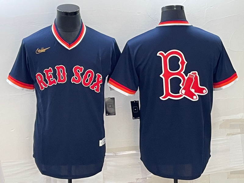 Men's Boston Red Sox Navy Replica Player Name Jersey baseball jersey product view 1