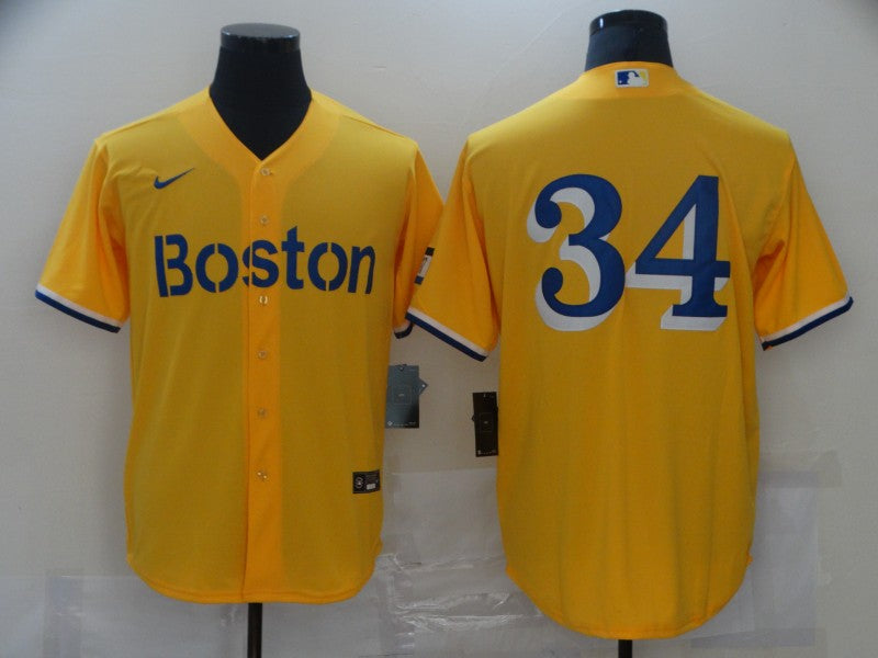 Men's Boston Red Sox David Ortiz Gold City Connect Replica Player Jersey baseball jersey product view 1