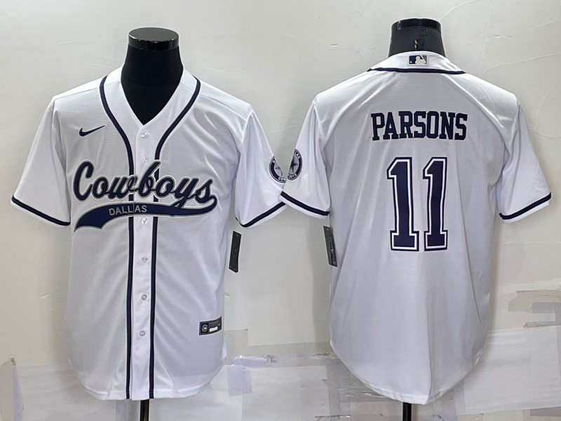 Men's Dallas Cowboys Micah Parsons White Game Jersey Joint Edition football jersey product view 1