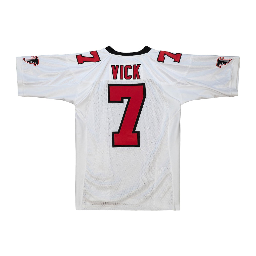 A.Falcons #7 Michael Vick 2001 White Authentic Throwback Retired Player Jersey football jersey product view 1