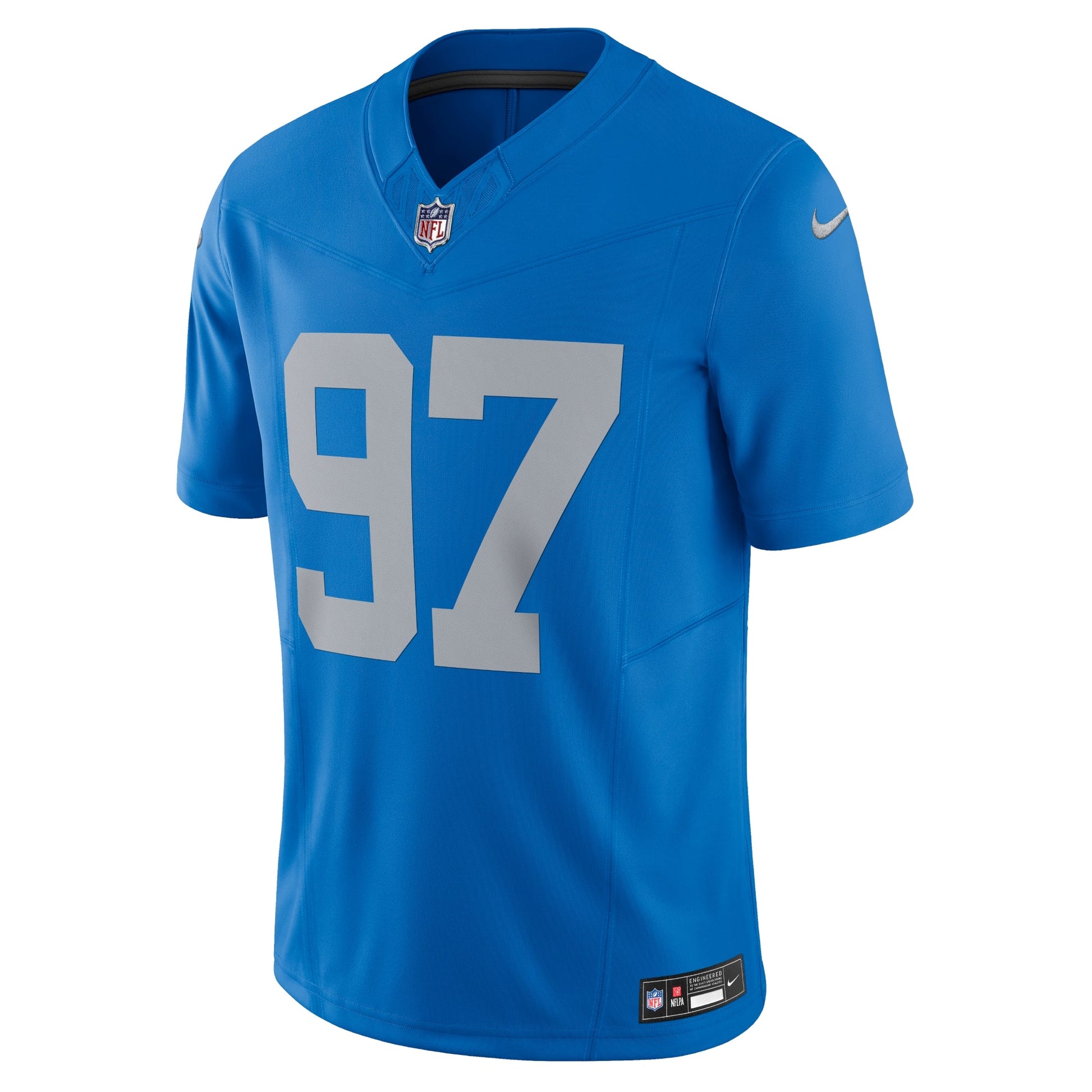 Aidan Hutchinson Detroit Lions Vapor F.U.S.E. Alternate Limited Jersey - Blue football jersey product view 2
